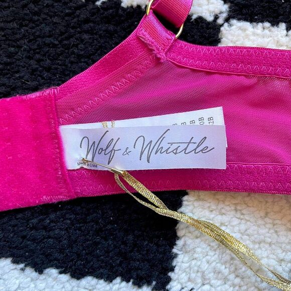 NWT Wolf & Whistle Pink Strappy Bra - Picture 4 of 5